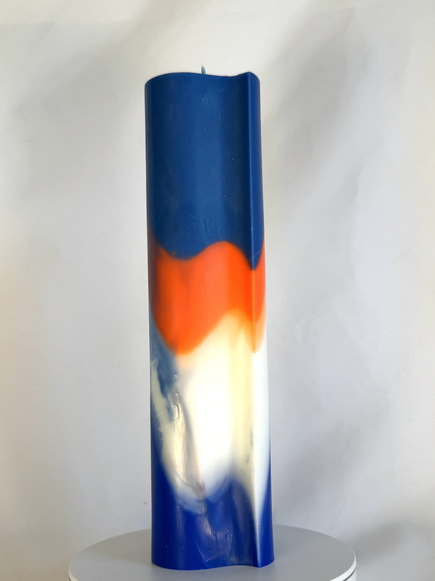 Pilier à 3 vagues - Bleu Orange
